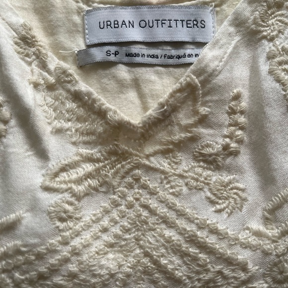 Urban Outfitters Embroidered Mini Dress. Cream. Size S - Picture 3 of 13